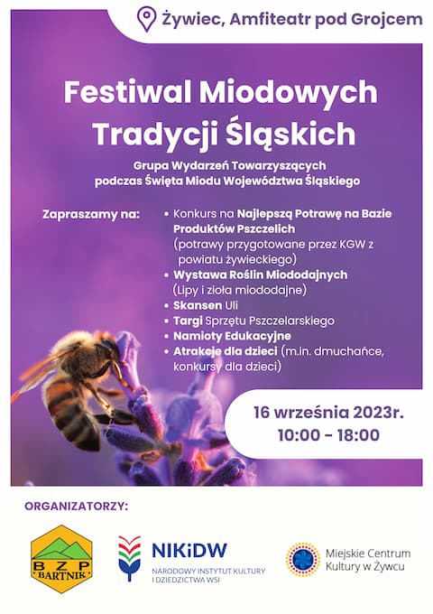 Plakat Festiwal Miodowych Tradycji Śląskich